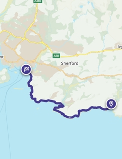 Mothercombe to mountbatten plymouth  via coastal path