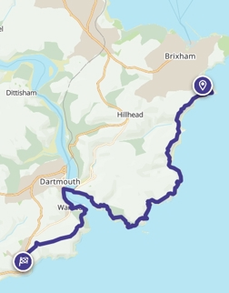 Brixham to Stole Fleming walking route