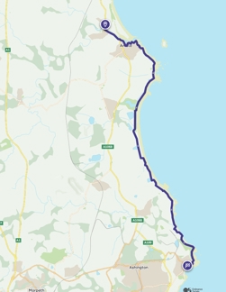 Warkworth to Ashington by coast path